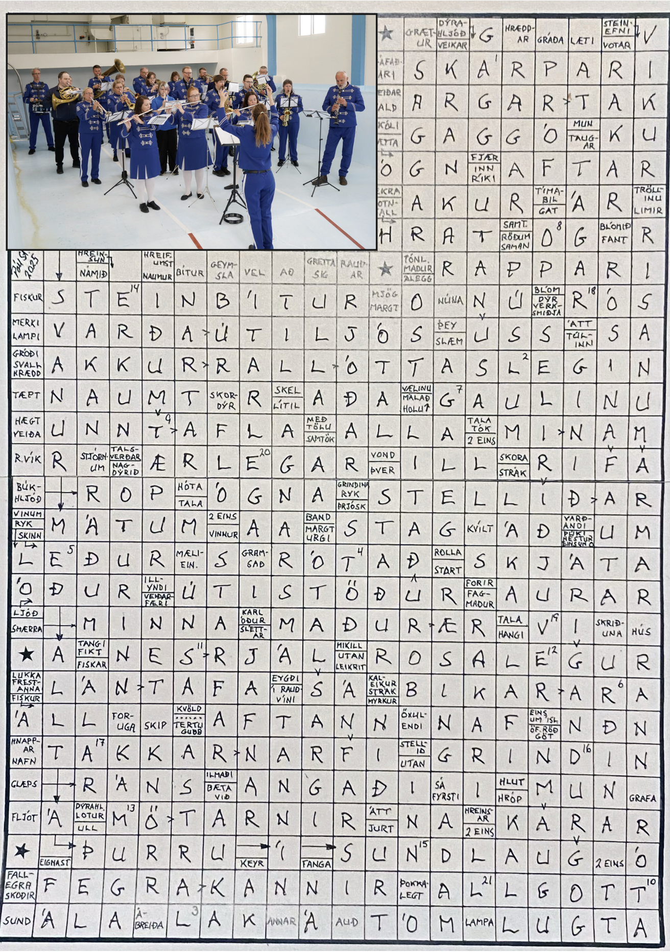 Krossgáta með lausnum